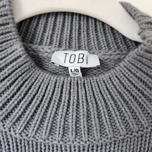 NWT Tobi Flared Sleeve Grey Sweater Large - Picture 4 of 8